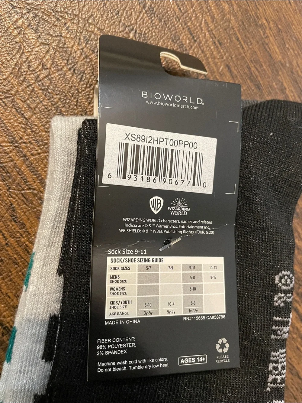 Harry Potter green and gray Slytherin Hogwarts gray and black Knee Socks